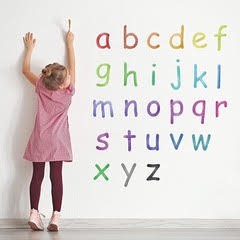 lowercase wall stickers