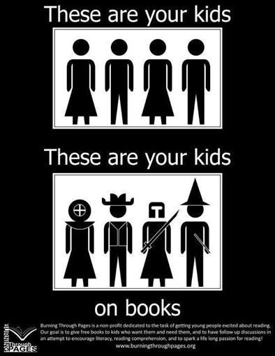 kids on books