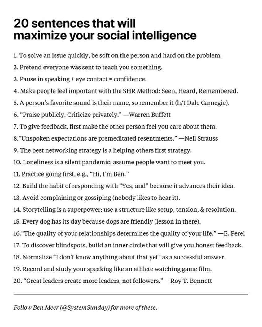 20sentences that will maximize your social intelligence