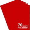 70Sheets Red Cardstock Paper, 8.5 x 11