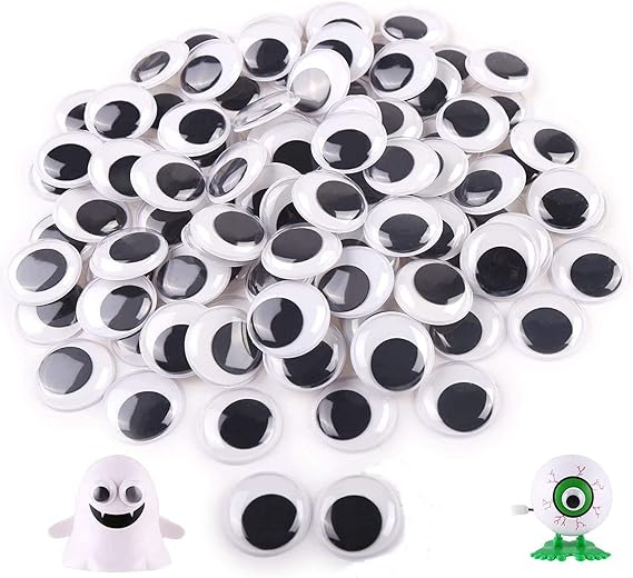 1 Inch Googly Wiggle Eyes-Self Adhesive, 100-PACK