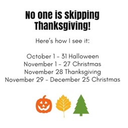 skipping thanksgiving