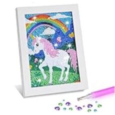 Diamond Art w/ Frame, Mosaic Gem Sticker Art Pro (ages 6 & up