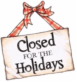 closed for the holidays image