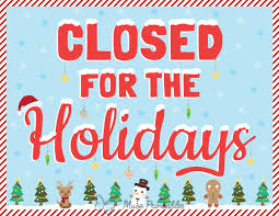 closed for the holidays