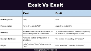 exalt vs exult