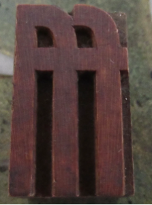 FFL letterpress printer block FFL letterpress printer block