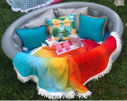 kiddie pool reading nook