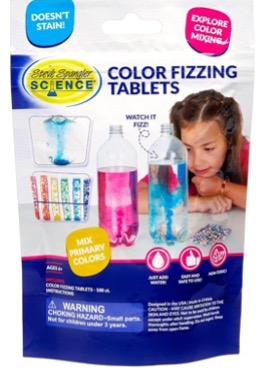 color fizzing tablets