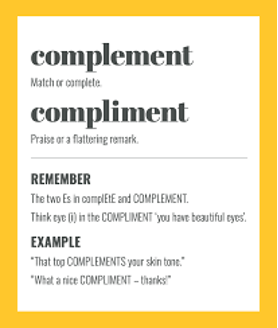 compliment complement