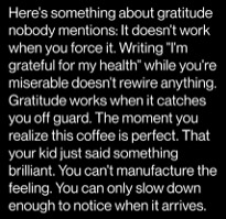 forced gratitude